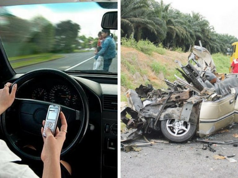 43.4 % Rakyat Malaysia Guna Telefon Bimbit Ketika Memandu, Video Kemalangan Ini Mungkin Boleh Insafkan Sedikit…
