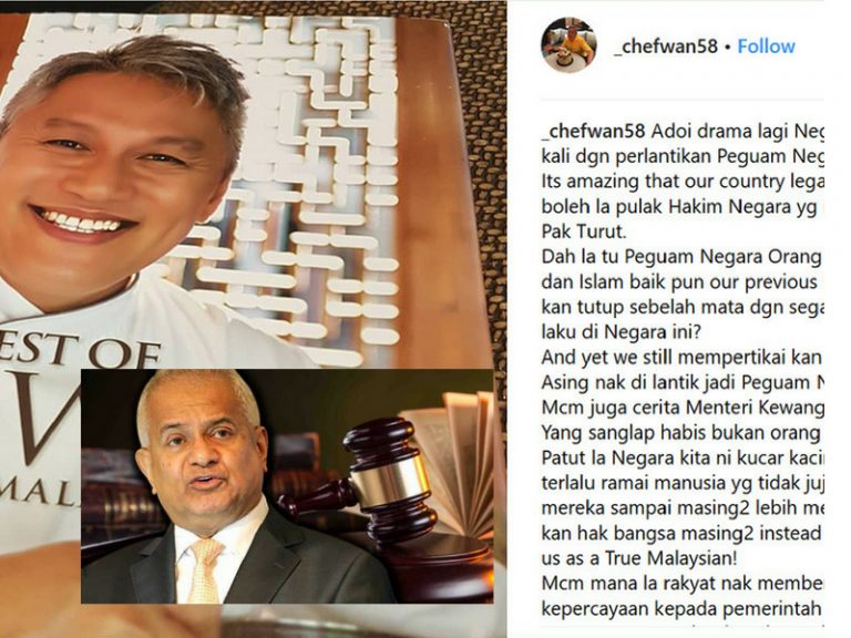 “ADOI, DRAMA LAGI. Terlalu Ramai Hati Tak Jujur, Chef Wan Komen Isu Perlantikan Peguam Negara