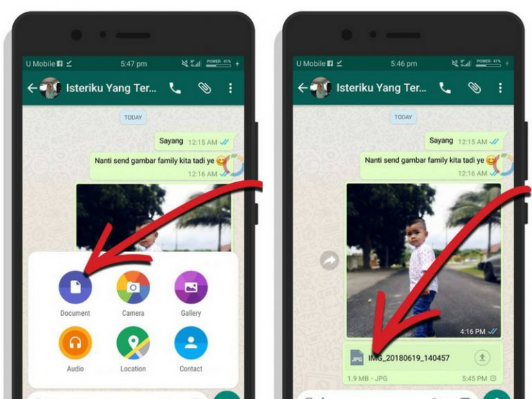 2 Step Whatsapp Gambar Fail Besar & Tak Blur Yang Boleh Korang Ikut