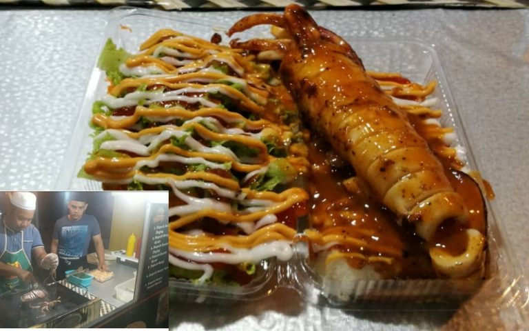 “Sedap Ngt Boh…” Burger Sotong Cheese Neleh Jadi Viral Kerana Terlampau Sedap