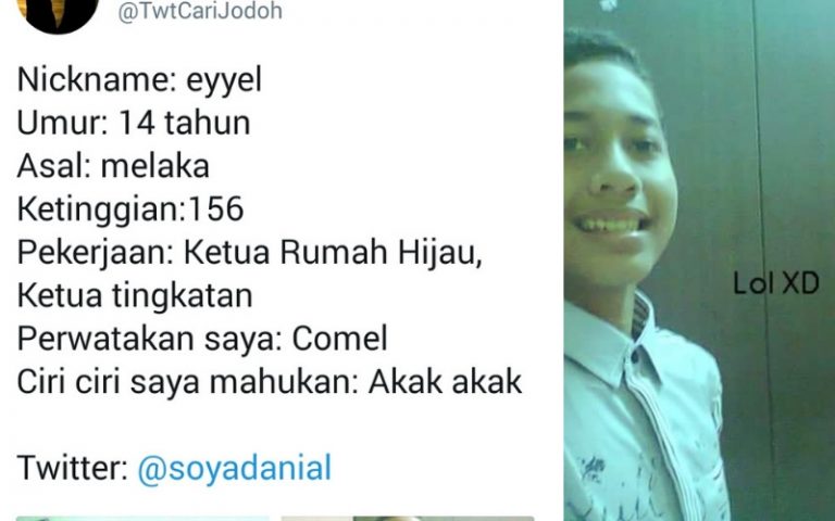 Netizen Twitter “Sakat” Budak 14 Tahun @ Ketua Rumah Hijau  Nak Cari Jodoh, Memang Kelakar