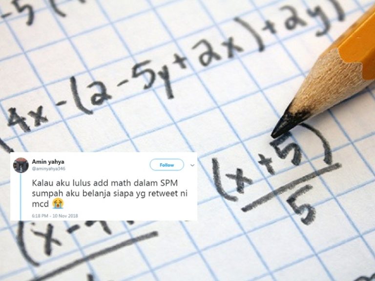 Lebih 25K Retweet Di Twitter, Pelajar Ini Janji Nak Belanja McD Kalau Lulus Paper Add Math