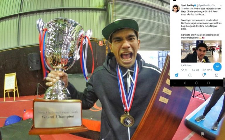 Lepas Juarai NCL Atas Duit Sendiri Mat Redho “Dipandang”, Diberi  Anugerah Khas Belia Negara 2018