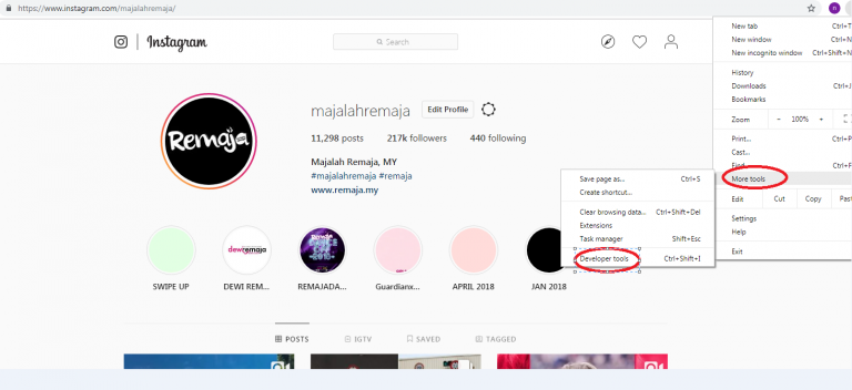Cara-Cara Upload Gambar Di IG Guna Dekstop