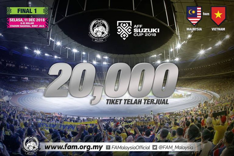 Lagi 10,000 Keping Tiket Final Piala Suzuki AFF 2018 Bakal Dijual Esok Secara Online