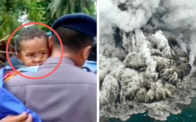 Allahuakbar! Lebih 12 Jam Terperangkap Akibat Tsunami, Kanak-Kanak 5 Tahun Ditemui Masih Hidup