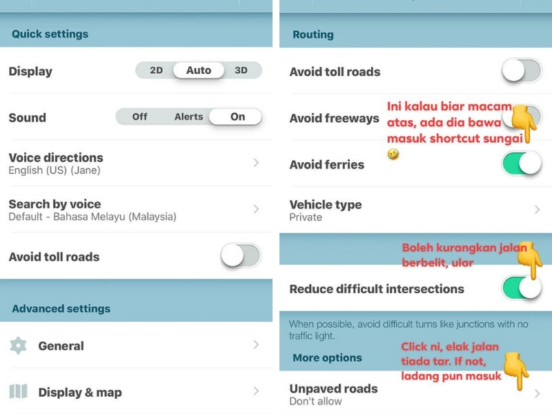 4 Setting Aplikasi Waze Untuk Elak Masuk Jalan Hutan & Tak Selamat