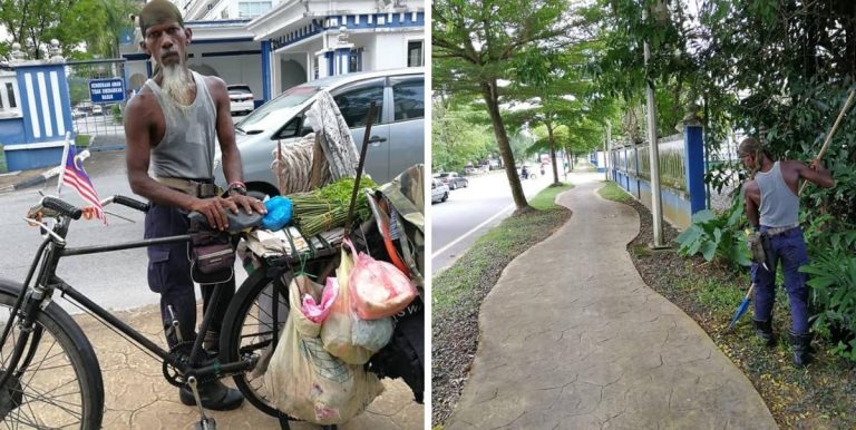Mulianya Hatimu Brader! Lelaki Sapu Sampah Tanpa Upah Untuk Lihat Bandar Taiping Kekal Bersih