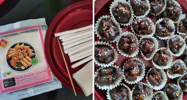 Resipi Popia Salut Coklat, Sedap & Mudah Dibuat Sesuai Raya PKP Ni!