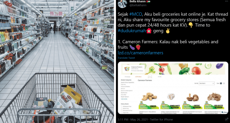Jangan ‘Panic Buying’ Waktu Total Lockdown, Pengguna Twitter Kongsi Cara Mudah Beli Bahan Mentah Online..