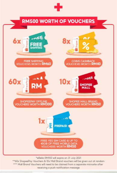 Tebus eBelia RM150, Shopee Bagi Ganjaran Ekstra RM500. Ini Caranya!
