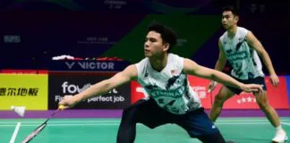 Nur Izzuddin dan Sze Fei muncul juara Terbuka India setelah menewaskan pasangan Korea Selatan dalam aksi final di New Delhi pada Ahad. Foto AFP.