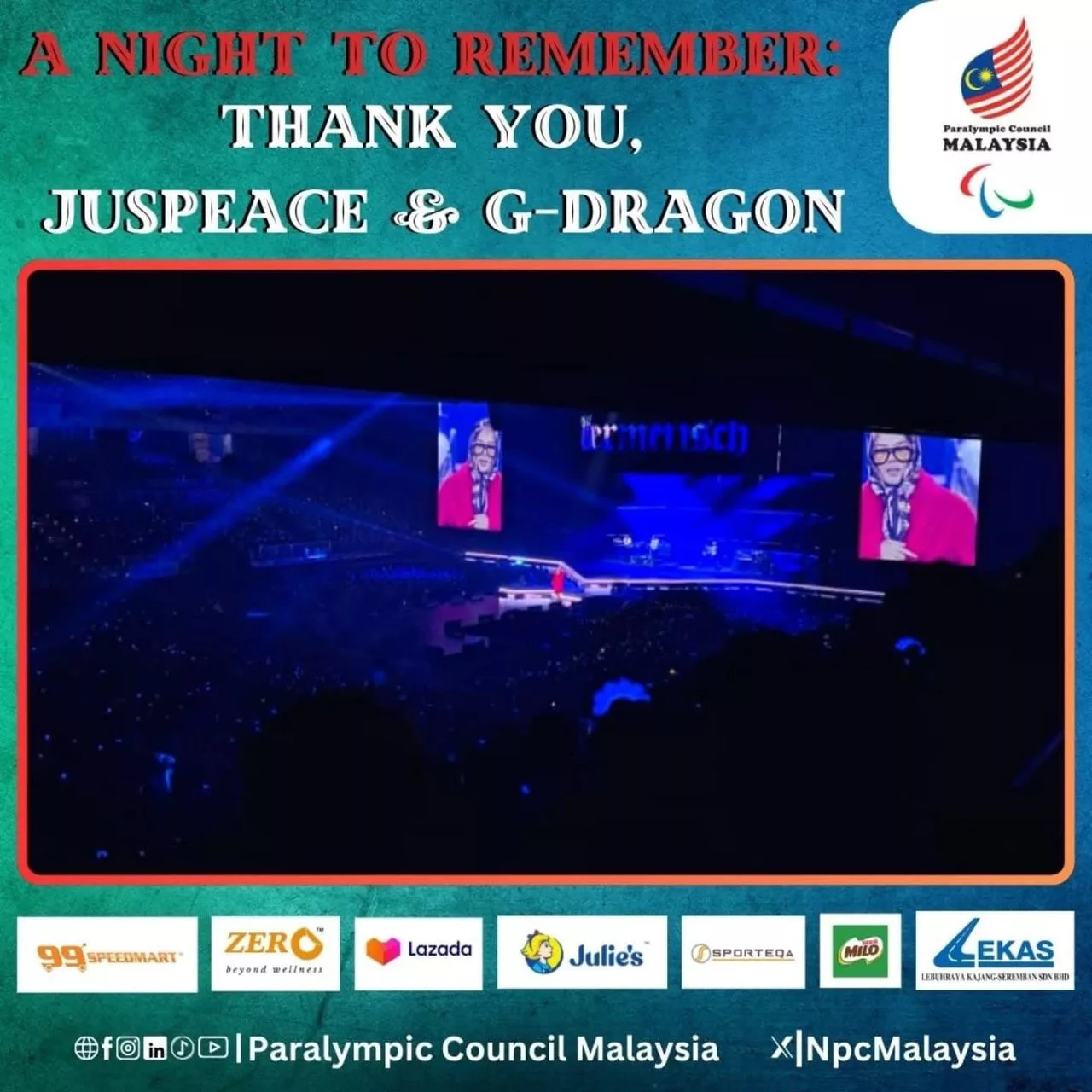 Aksi G-Dragon Jemput Atlet Paralimpik Malaysia Ke Konsert ‘Übermensch’ Kuala Lumpur Sentuh Hati Peminat