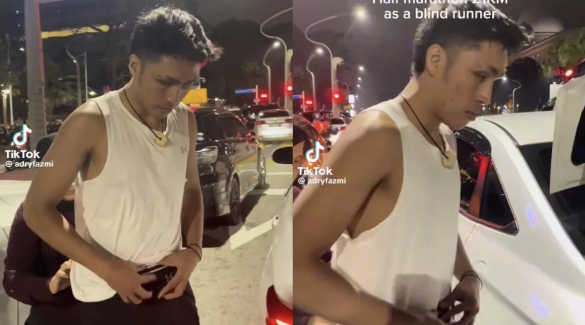 “Tiada Yang Mustahil” –Buta Bukan Halangan, Pemuda Berjaya Tamatkan Larian 21KM!