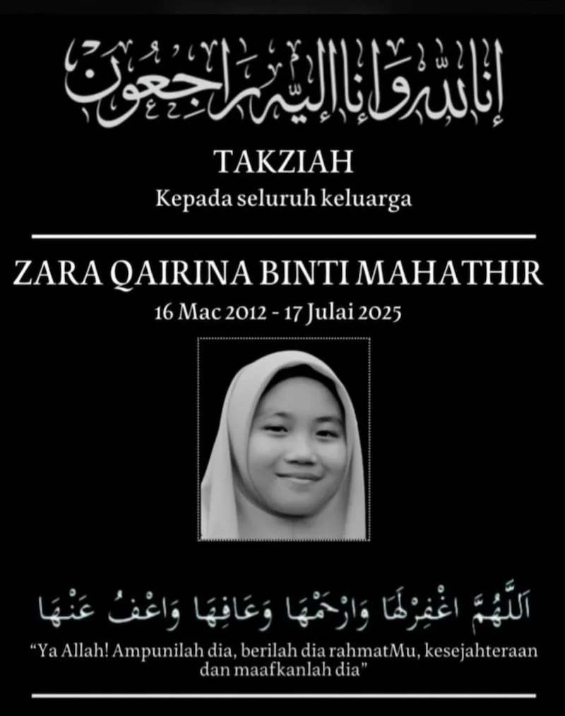 “Kami Reda, Tapi Takkan Diam” –Keluarga Tuntut Keadilan Buat Arwah Zara Qairina