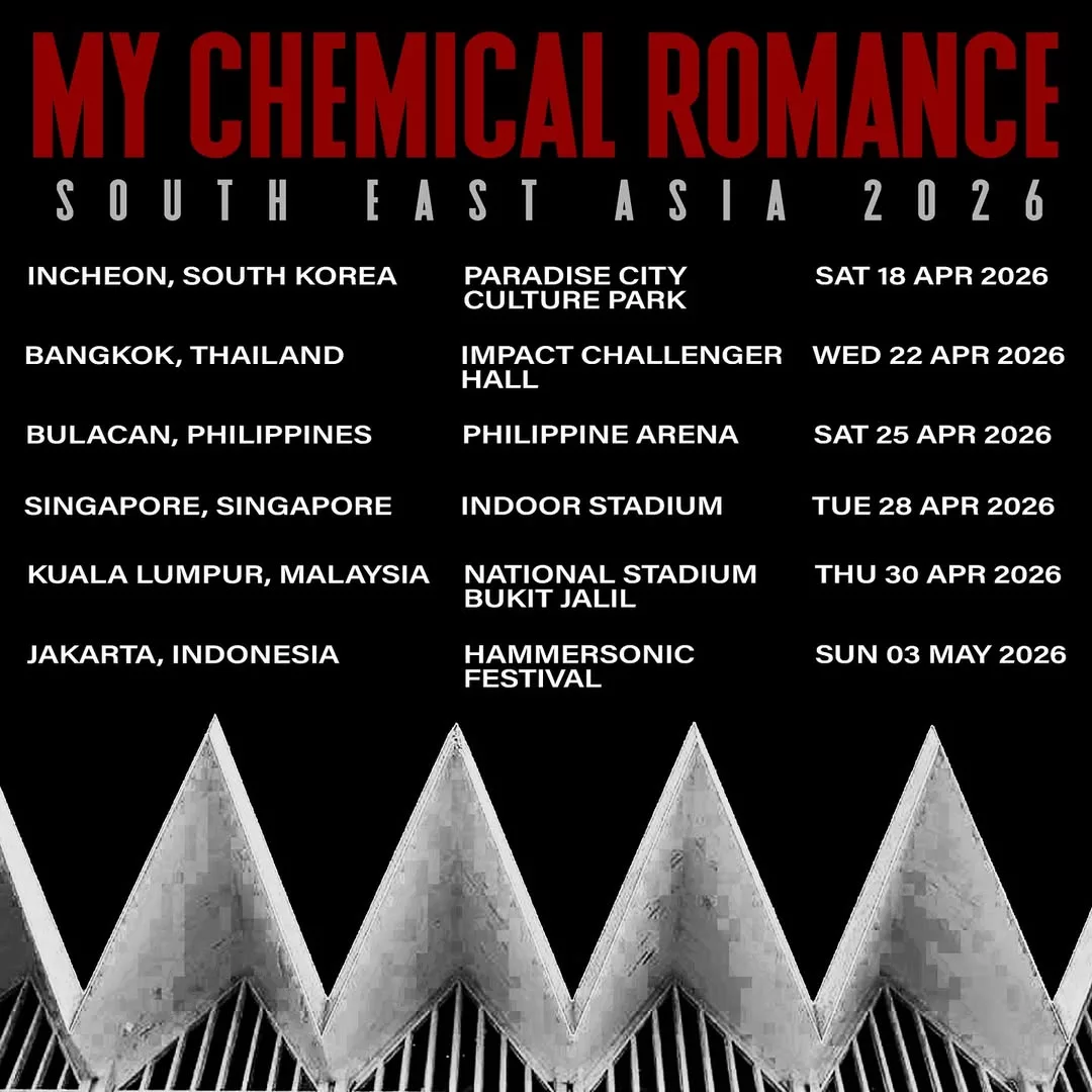 Bukan Lagi Spekulasi, My Chemical Romance Kembali Ke Kuala Lumpur Selepas 19 Tahun!