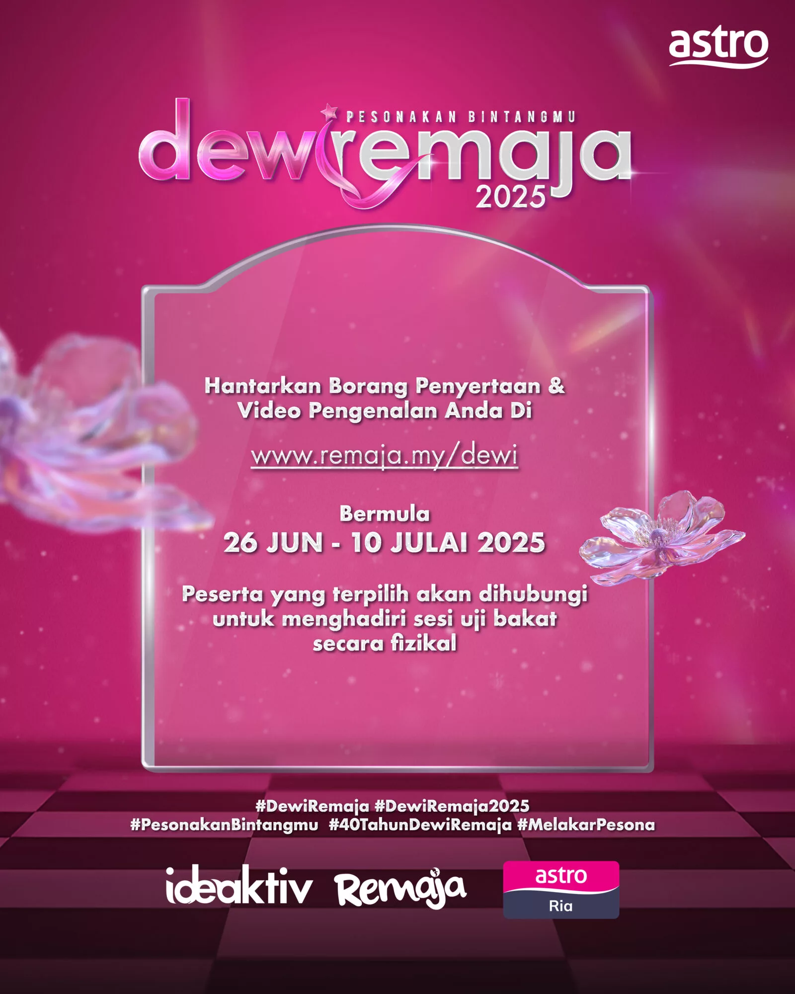 40 Tahun Gemilang Hasil Kemunculan Bakat-Bakat Tanah Air, Dewi Remaja 2025 Buka Pendaftaran Untuk ‘Batch’ Terbaru