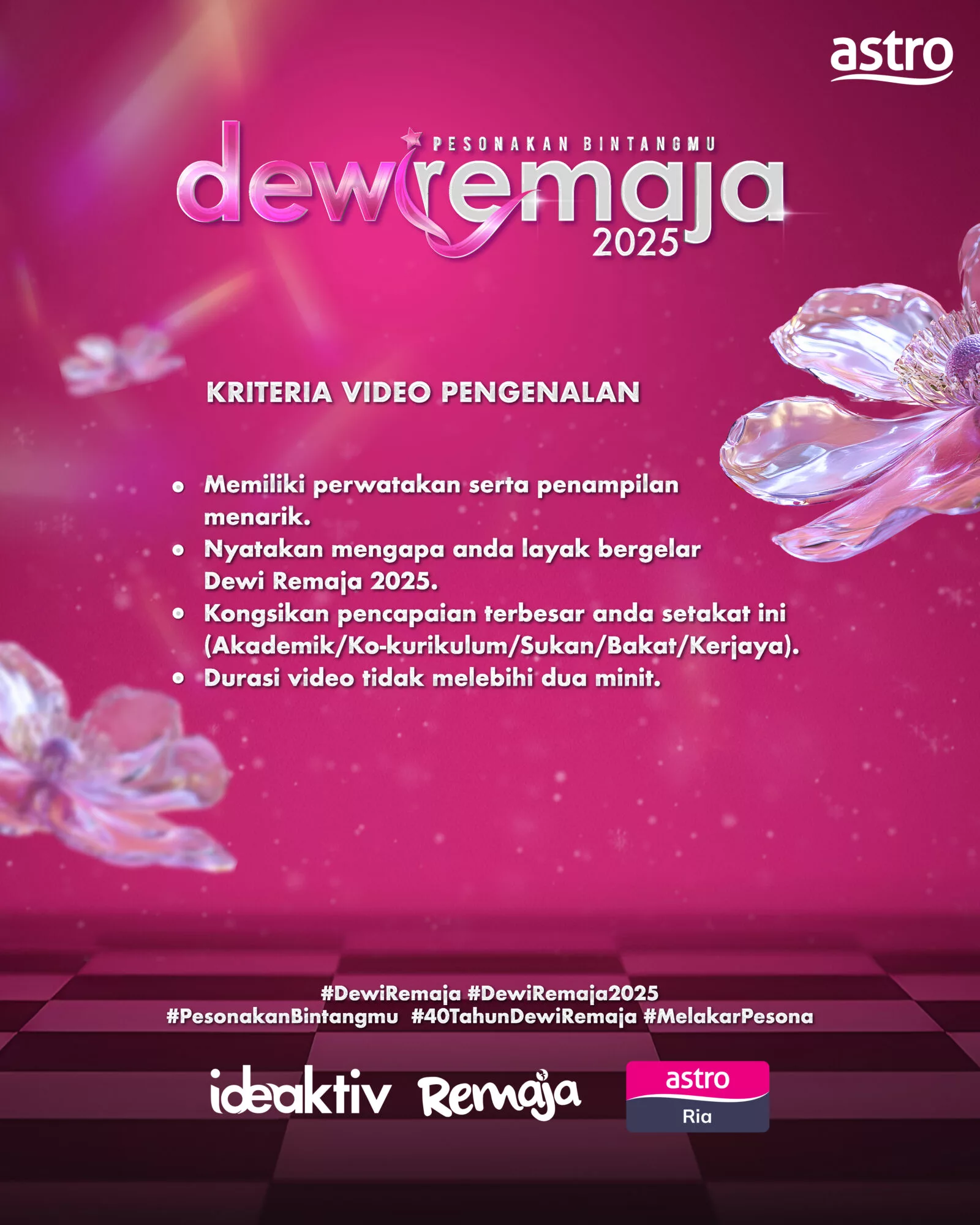 40 Tahun Gemilang Hasil Kemunculan Bakat-Bakat Tanah Air, Dewi Remaja 2025 Buka Pendaftaran Untuk ‘Batch’ Terbaru