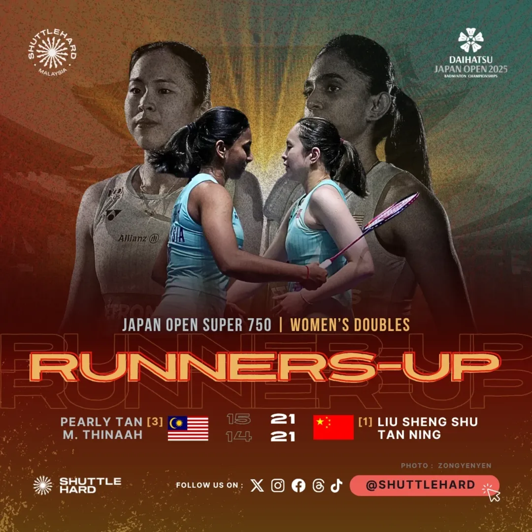 Pearly Tan-M. Thinaah Ulang Sejarah 2008, Rangkul Naib Juara Terbuka Jepun 2025