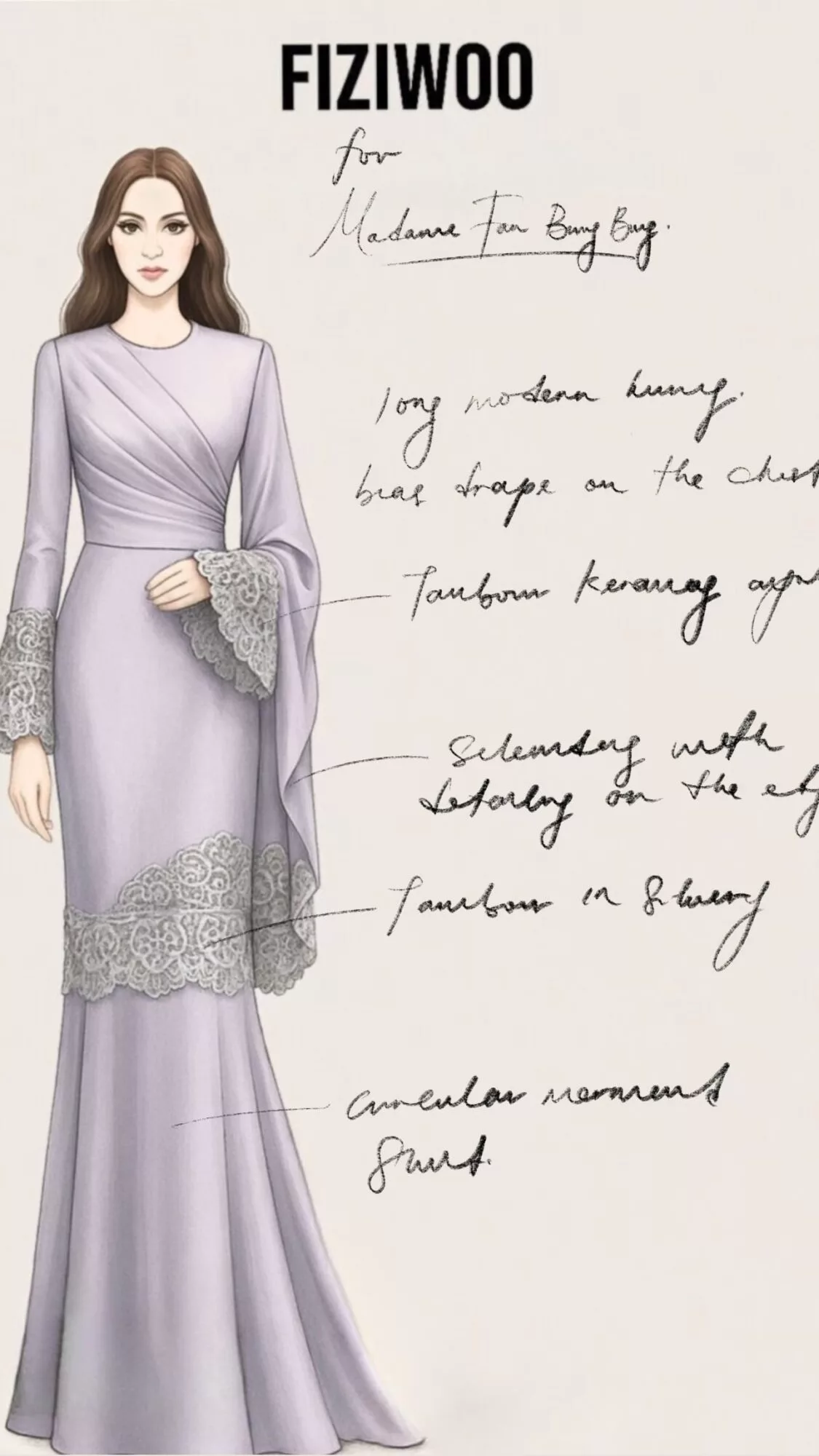 Fiziwoo Kerah 100 Jam Siapkan Busana Baju Kurung Moden Khas Untuk Fan Bing Bing