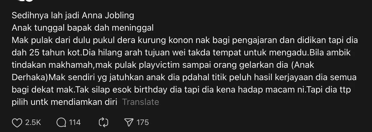 Sambut Ulang Tahun Kelahiran Esok, Netizen Luah Rasa Simpati Dengan Anna Jobling