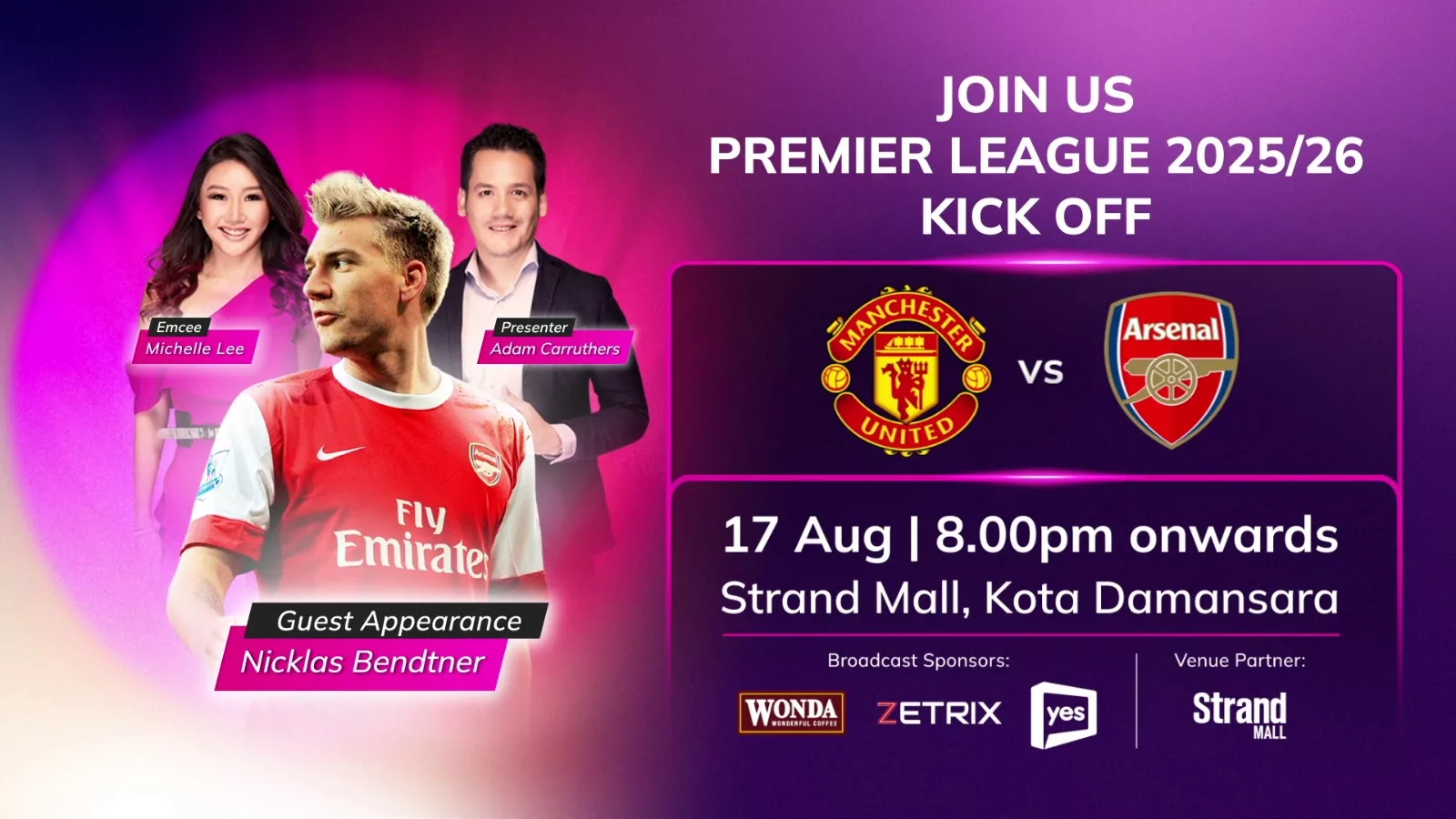Nicklas Bendtner Turun Malaysia Minggu Ini Di ‘Watch Party’ Perlawanan Manchester United – Arsenal