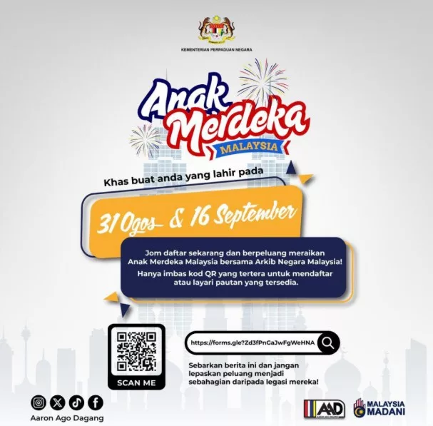 Lahir Pada 31 Ogos Atau 16 September? Ada Berita Baik Untuk Anak Merdeka 5 Lahir Pada 31 Ogos Atau 16 September? Ada Berita Baik Untuk Anak Merdeka