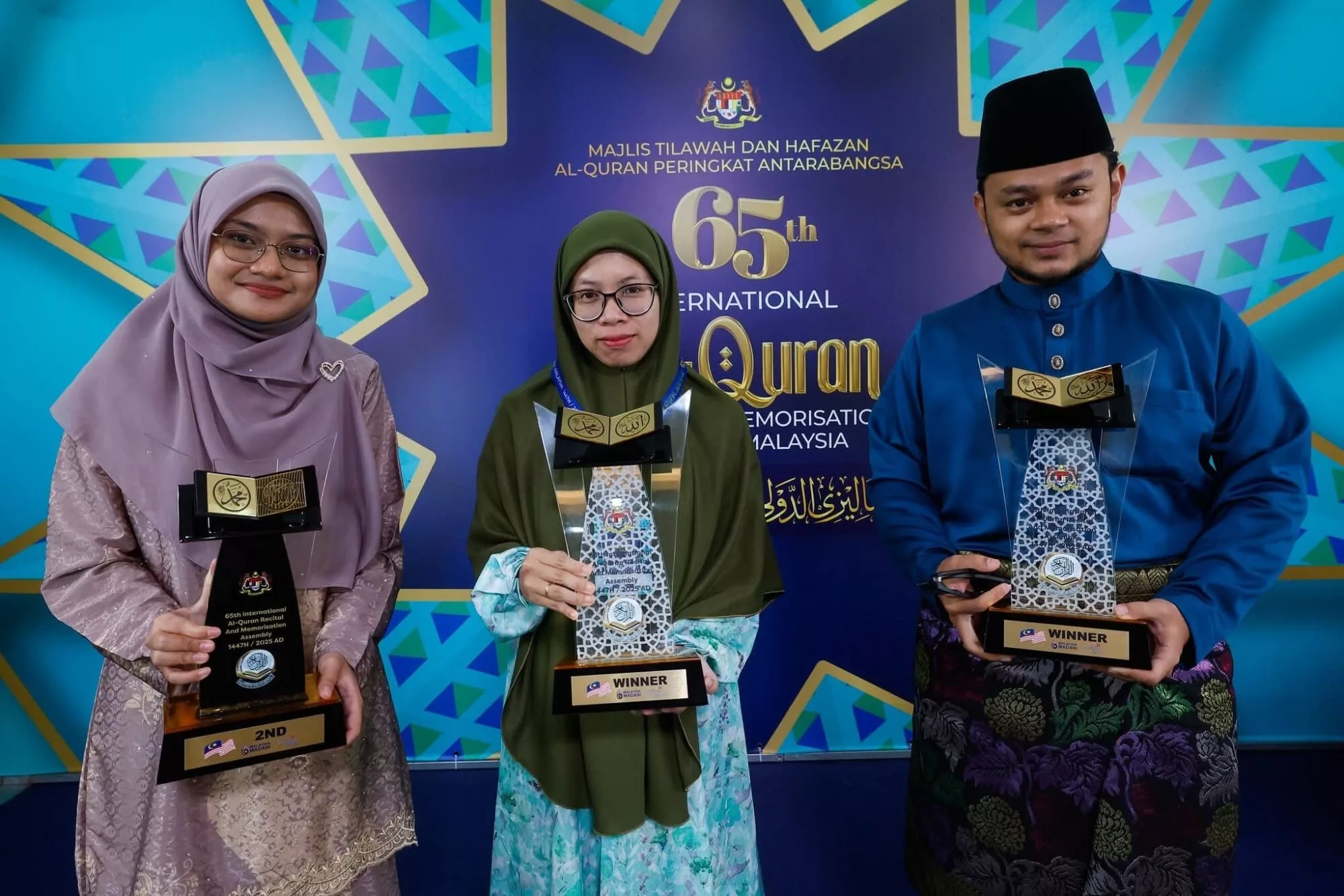 Ungguli Dunia, Qari & Qariah Negara Dinobat Juara MTHQA Ke-65