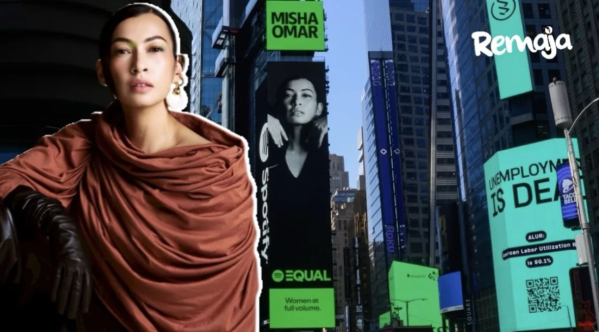 Misha Omar Terpampang Di Billboard Times Square, New York! Raih Pengiktirafan Spotify #EQUAL