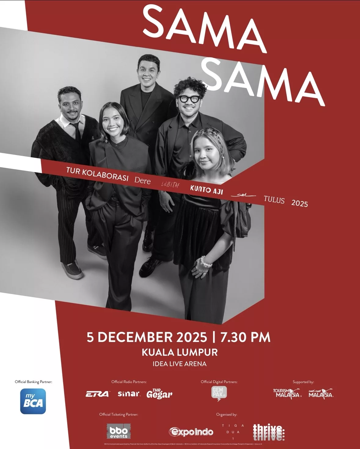 Tur SAMA SAMA Bakal Gegarkan Malaysia, Tulus & Rakan Pemuzik Hebat Pilih KL Sebagai Destinasi Antarabangsa Pertama!