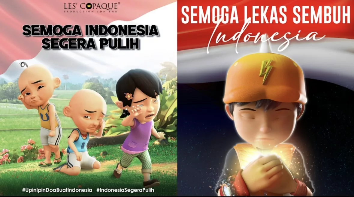 Upin Ipin & Boboiboy Sama-Sama Doakan Indonesia Segera Pulih -“Semoga Teman-Teman Di Sana Selamat & Aman”