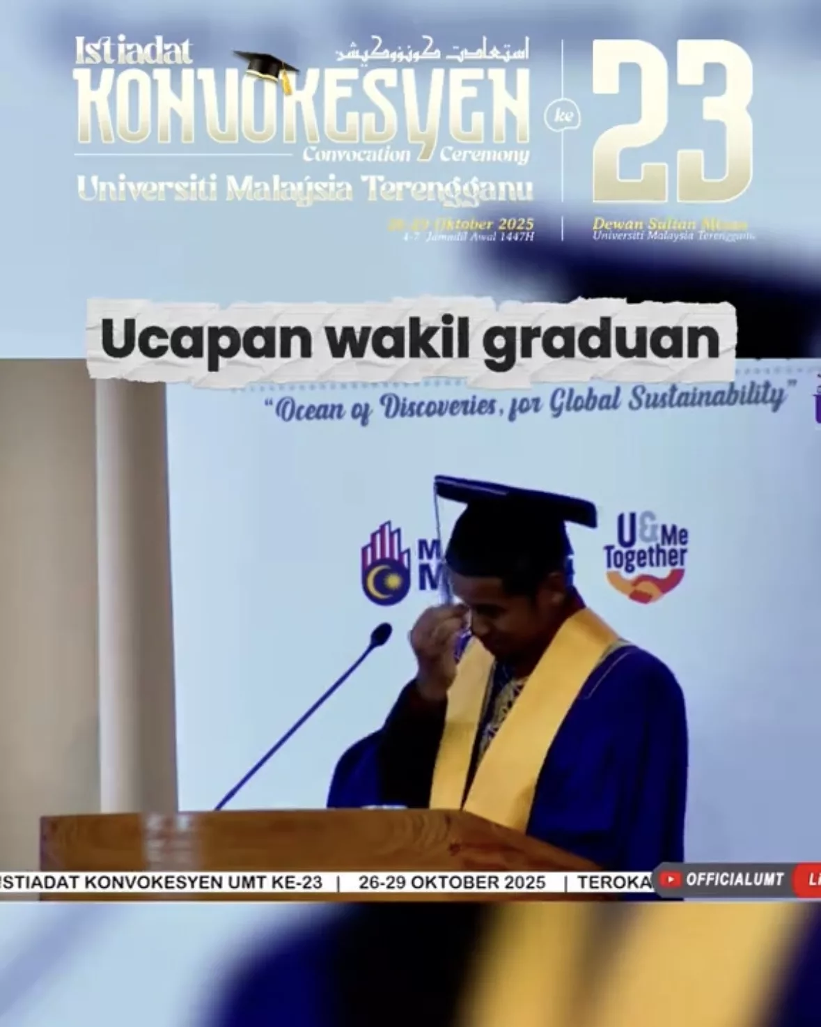 “Mama & Ayah Tak Pernah Jadikan Susah Sebagai Alasan..” -Ucapan Sebak Graduan UMT Undang Air Mata Warganet