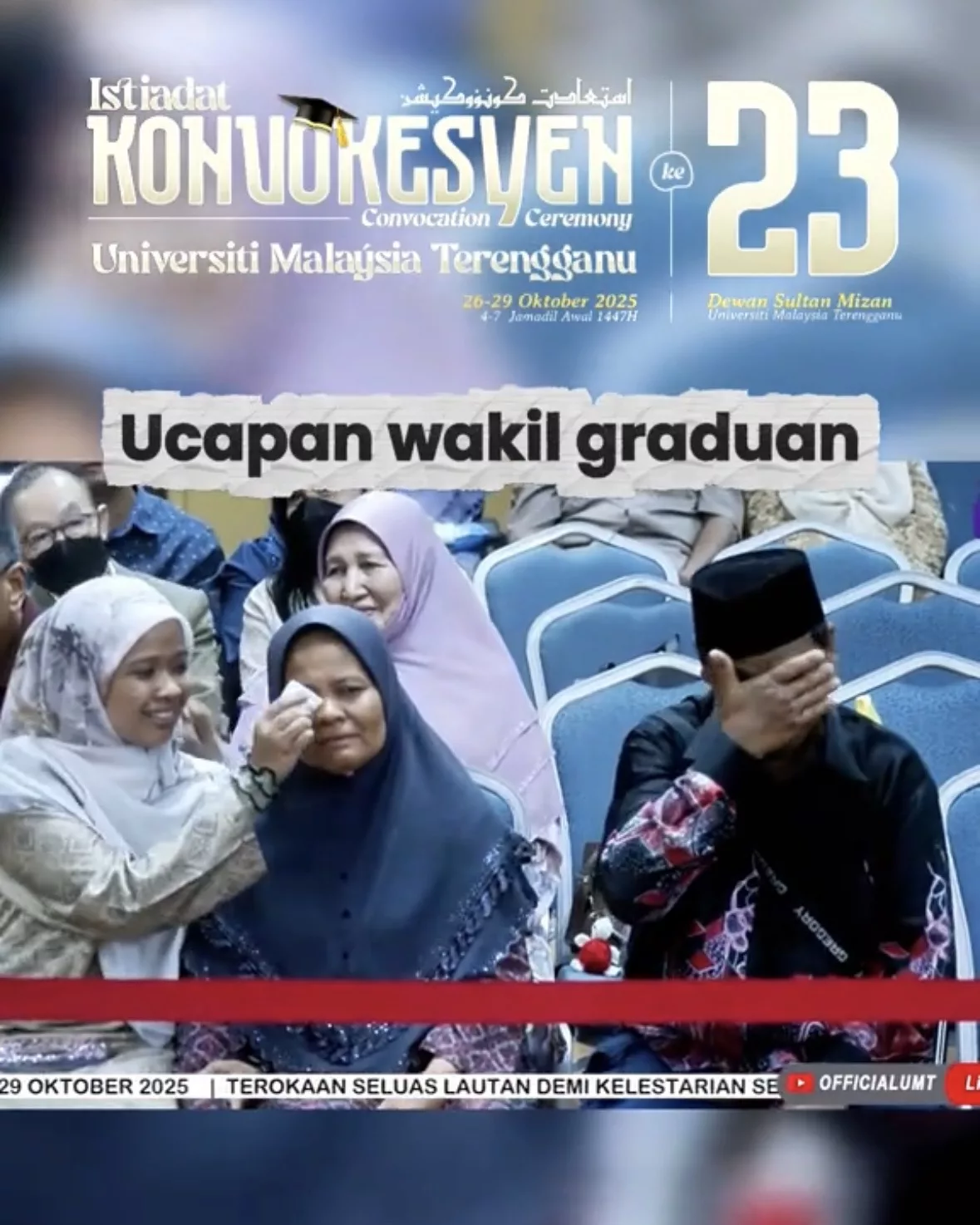 “Mama & Ayah Tak Pernah Jadikan Susah Sebagai Alasan..” -Ucapan Sebak Graduan UMT Undang Air Mata Warganet