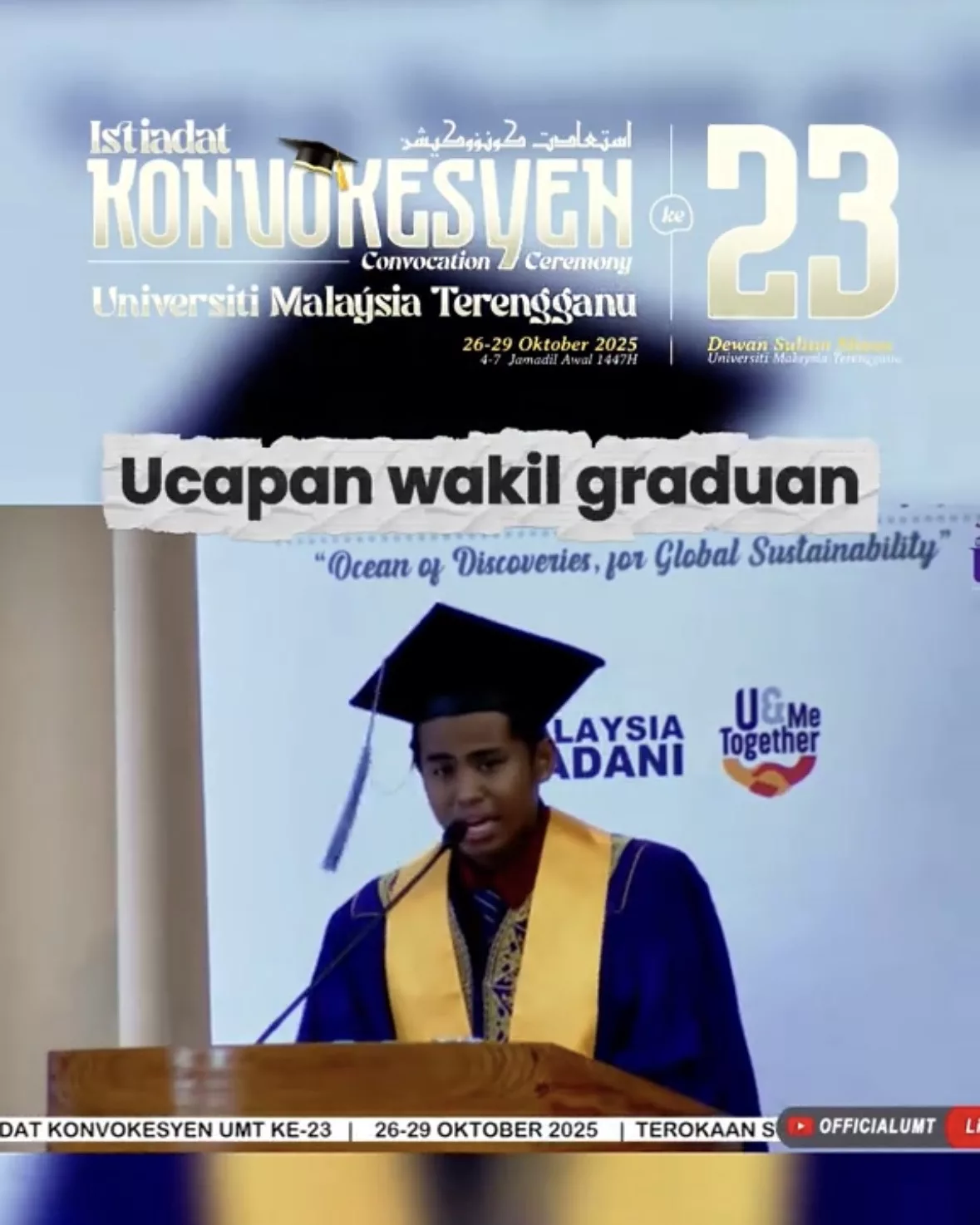 “Mama & Ayah Tak Pernah Jadikan Susah Sebagai Alasan..” -Ucapan Sebak Graduan UMT Undang Air Mata Warganet