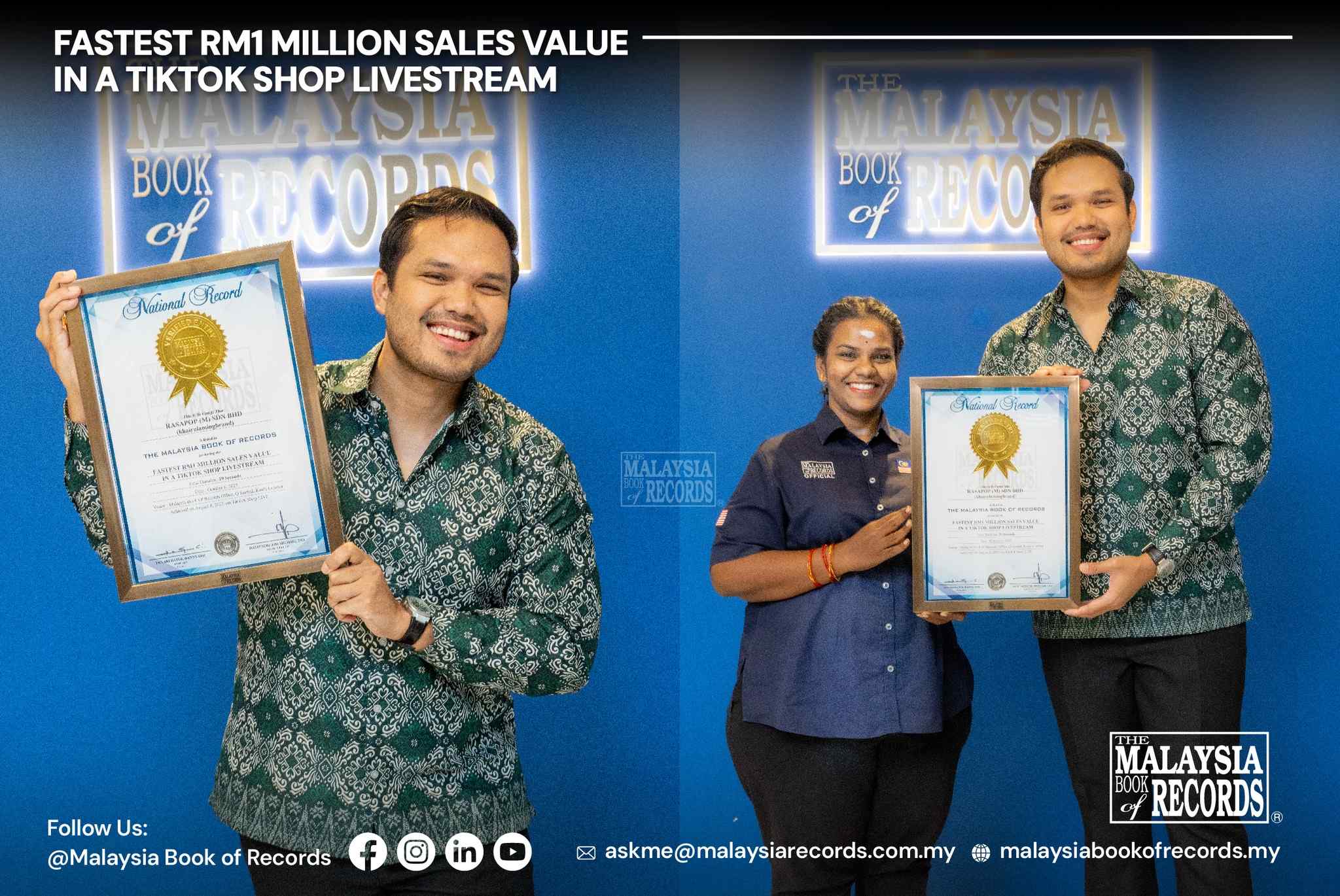 Khairul Aming Pecah Rekod ‘Malaysia Book of Records’! Jualan Rendang Nyet Berapi Laris RM1 Juta Dalam 19 Saat