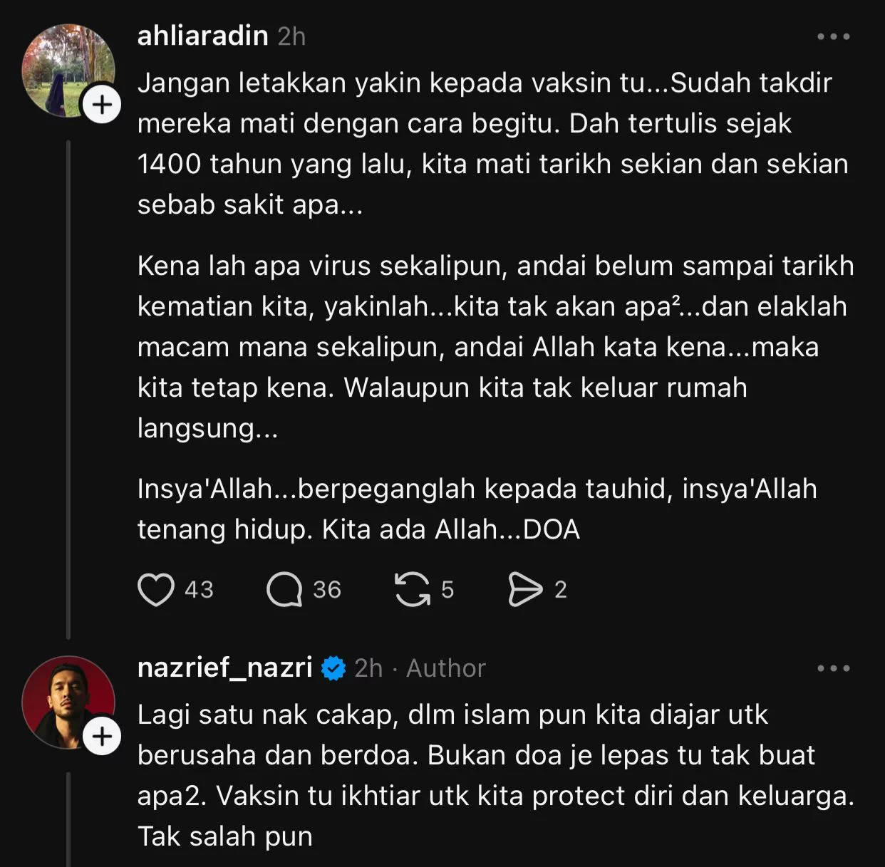 Nazrief Nazri Seru Masyarakat Ambil Vaksin Influenza Selepas Kehilangan Keluarga Terdekat