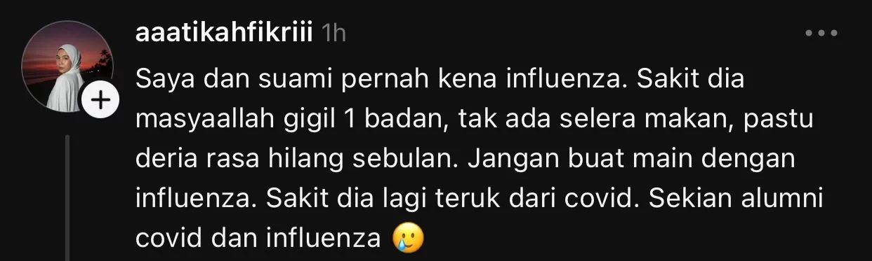 Nazrief Nazri Seru Masyarakat Ambil Vaksin Influenza Selepas Kehilangan Keluarga Terdekat