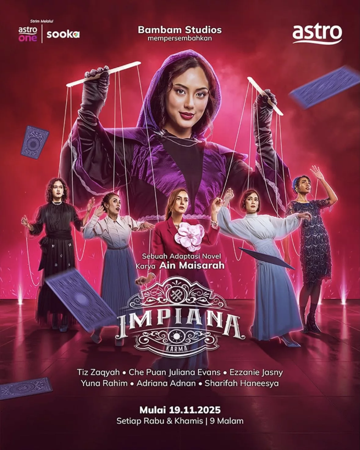 Pelakon Popular Bergabung! Che Puan Juliana Evans, Tiz Zaqyah, Ezzanie Jasny & Lorenzo Irmann Dalam Impiana: Karma