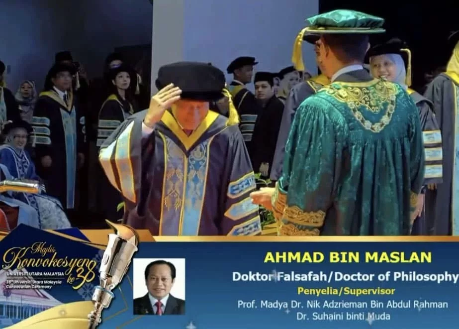 Datuk Seri Dr. Ahmad Maslan Raih PhD Komunikasi UUM Pada Usia 59 Tahun