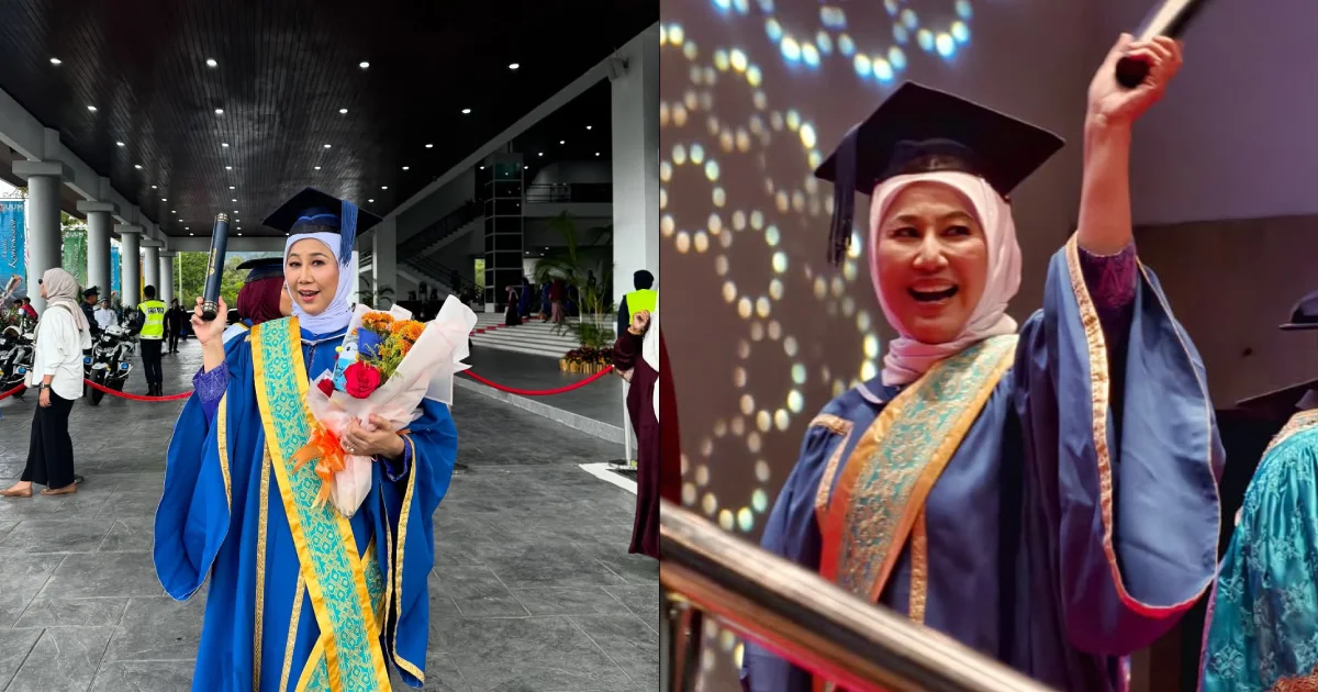 Sharifah Shahora Buktikan Ilmu Tak Kenal Usia, Berjaya Tamat Pengajian Dengan Ijazah Kelas Pertama!