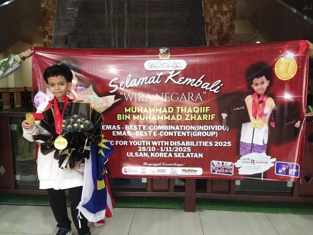 Muhammad Thaqif Bawa Pulang Dua Pingat Emas! Buktikan Pelajar OKU Mampu Harumkan Nama Di Pentas Antarabangsa