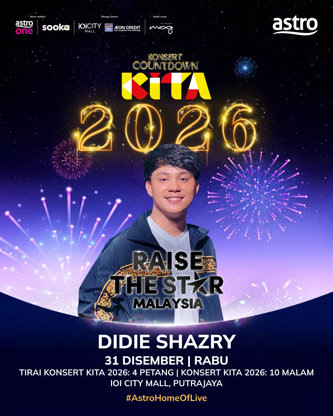 Artis Senior & Junior Bergabung! Raikan Tahun Baru Di Konsert Countdown KITA 2026 Putrajaya