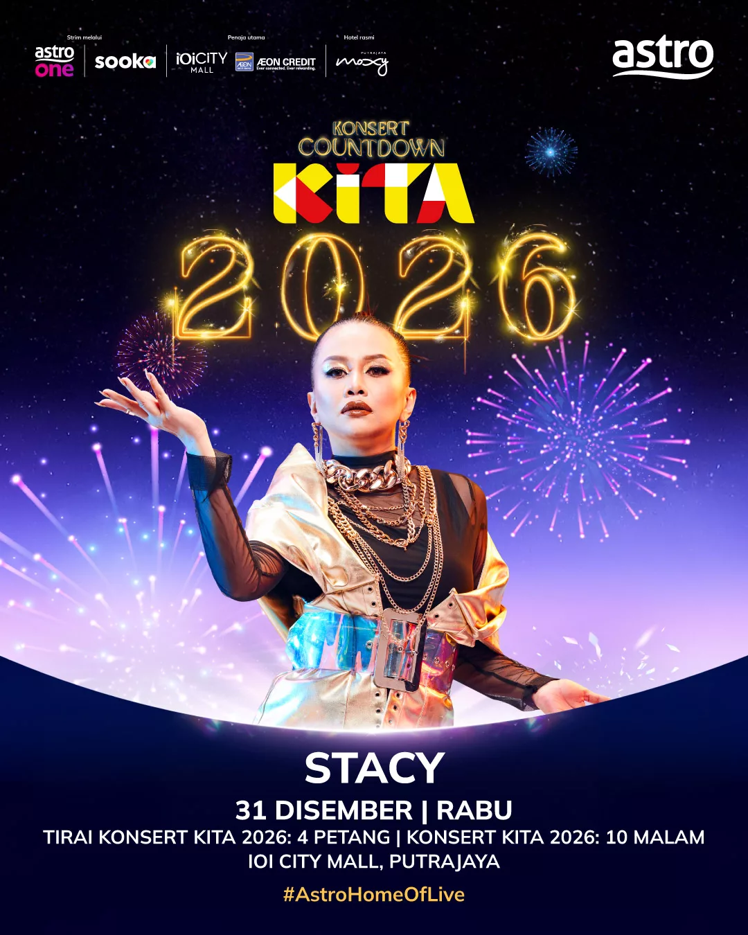 Artis Senior & Junior Bergabung! Raikan Tahun Baru Di Konsert Countdown KITA 2026 Putrajaya