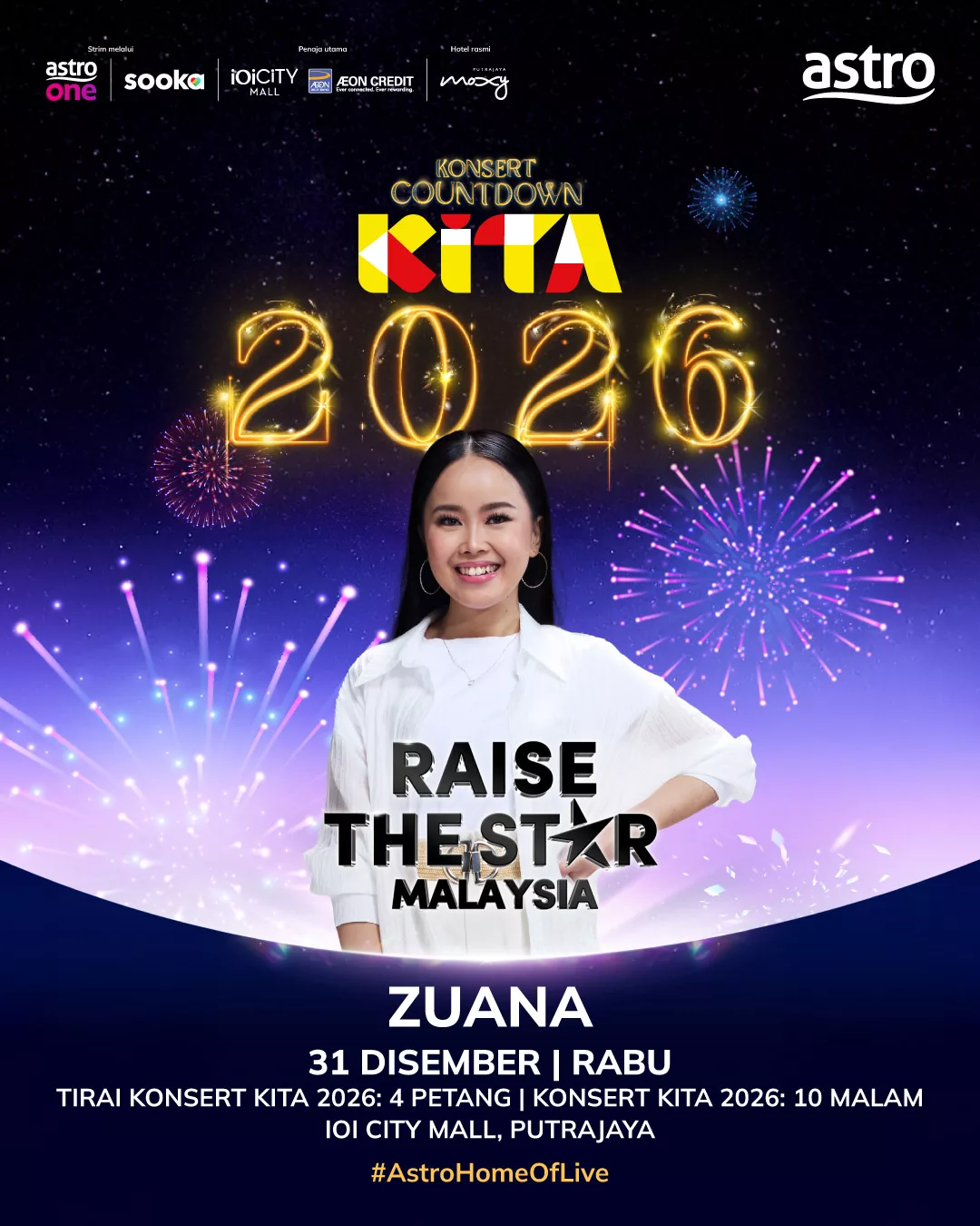 Artis Senior & Junior Bergabung! Raikan Tahun Baru Di Konsert Countdown KITA 2026 Putrajaya