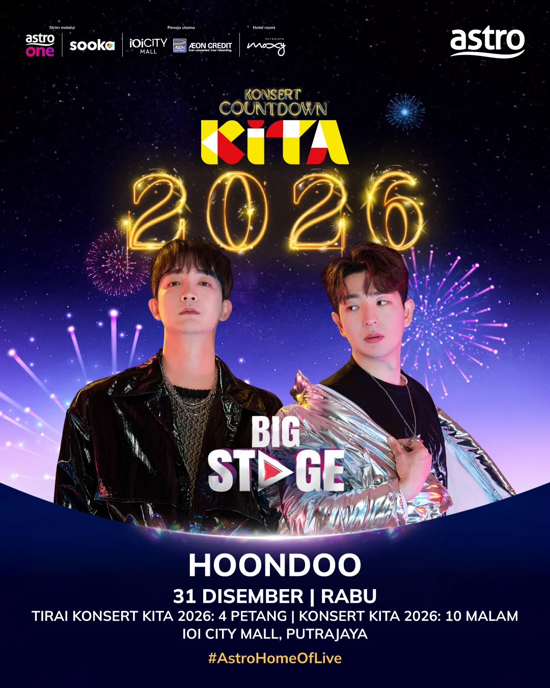 Artis Senior & Junior Bergabung! Raikan Tahun Baru Di Konsert Countdown KITA 2026 Putrajaya