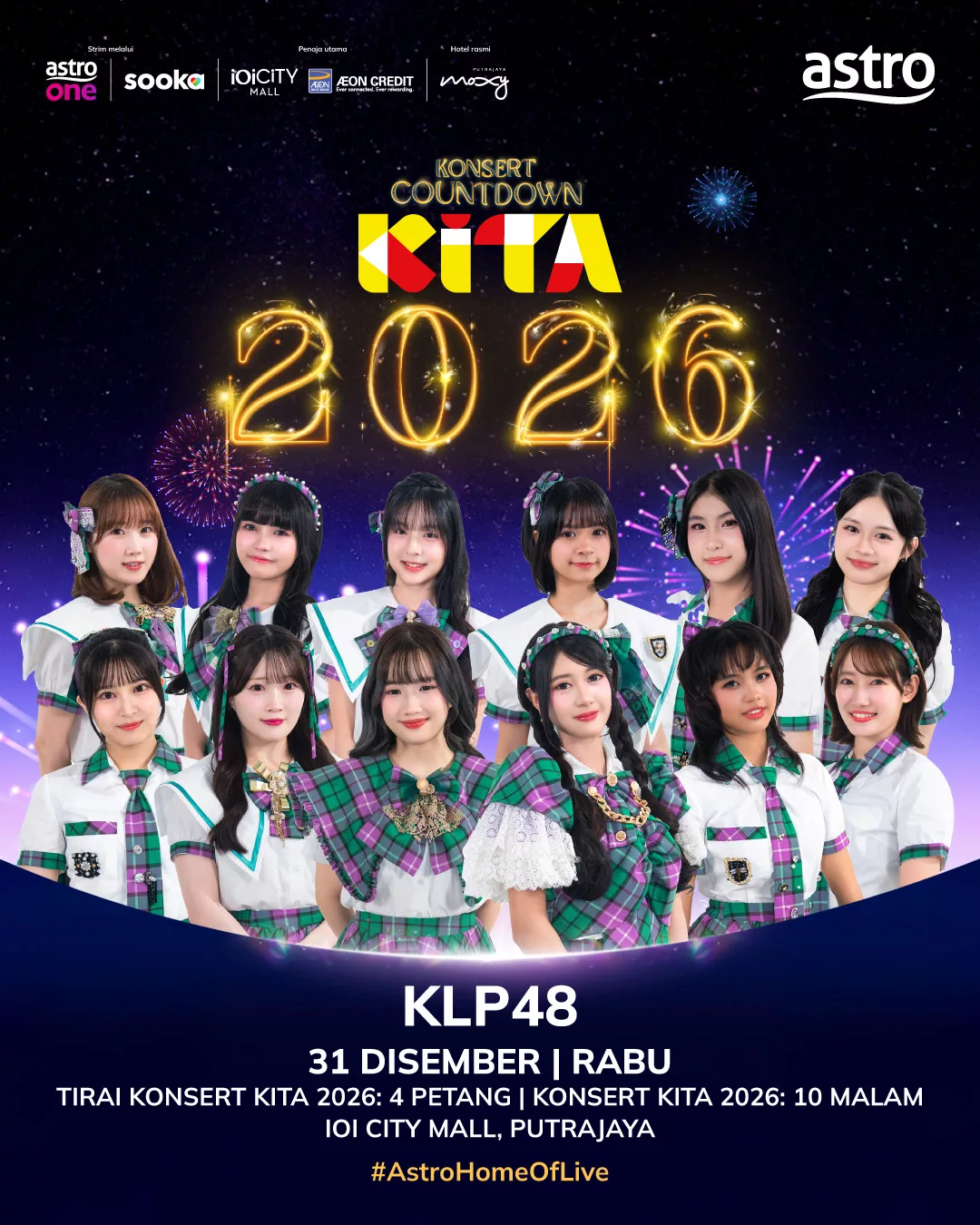 Artis Senior & Junior Bergabung! Raikan Tahun Baru Di Konsert Countdown KITA 2026 Putrajaya