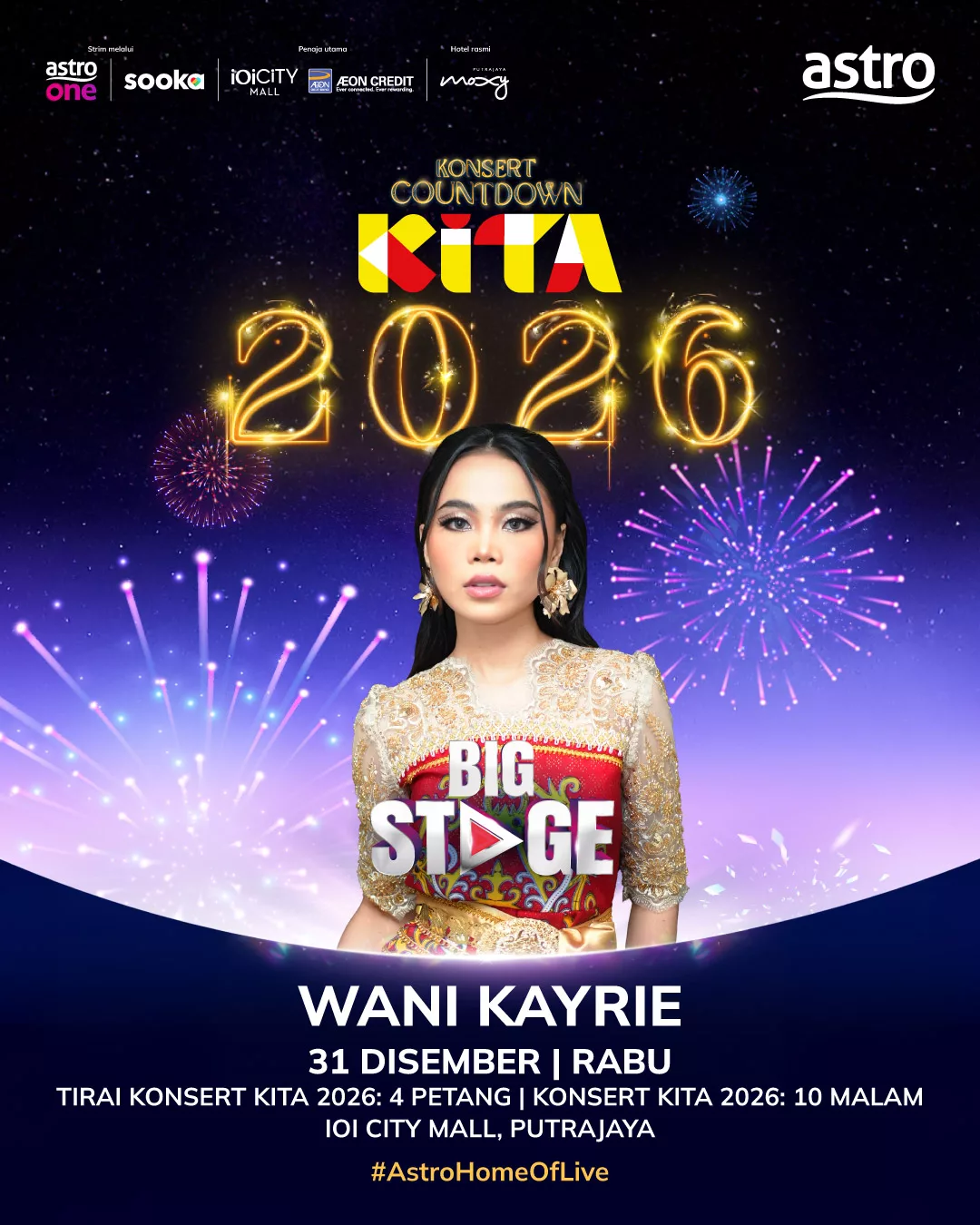 Artis Senior & Junior Bergabung! Raikan Tahun Baru Di Konsert Countdown KITA 2026 Putrajaya