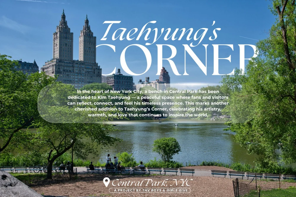 Peminat V BTS Sumbang US,000! Wujudkan ‘V Bench’ Di Central Park, New York