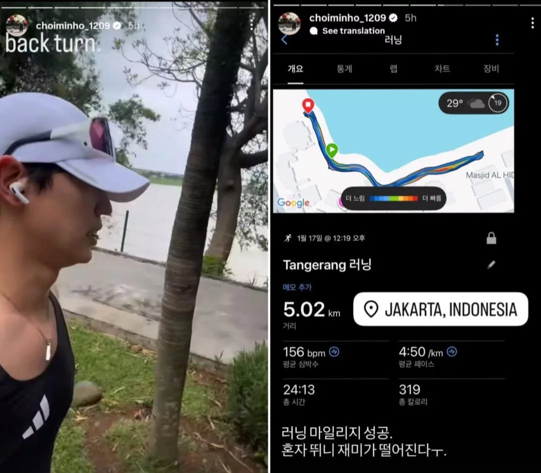 Minho SHINee Jadi Pelari ‘Kalcer’ Di Bawah Panas Terik Jakarta, Stamina Luar Biasa Buatkan Peminat Kagum