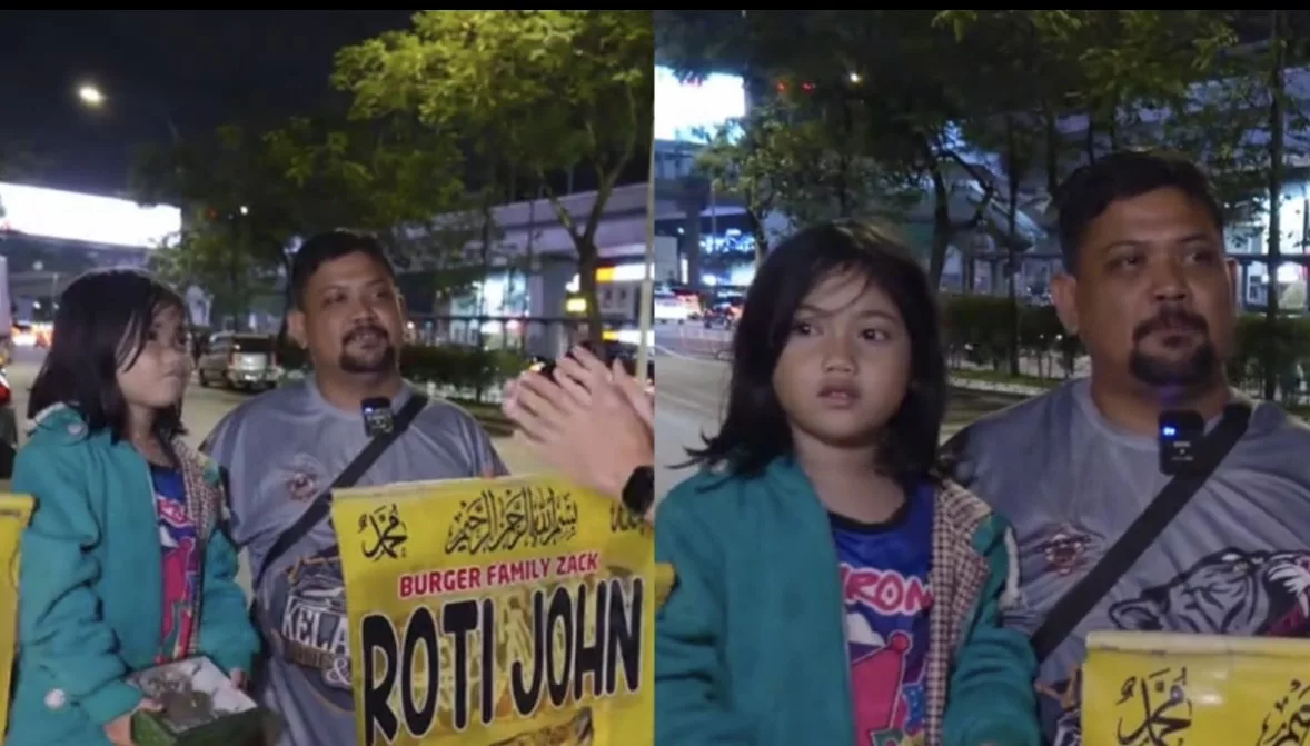 “Bukan Minta Sedekah, Tapi Cari Rezeki” -Berniaga Bersama Anak, Kisah Penjual Roti John Ini Buat Ramai Tersentuh